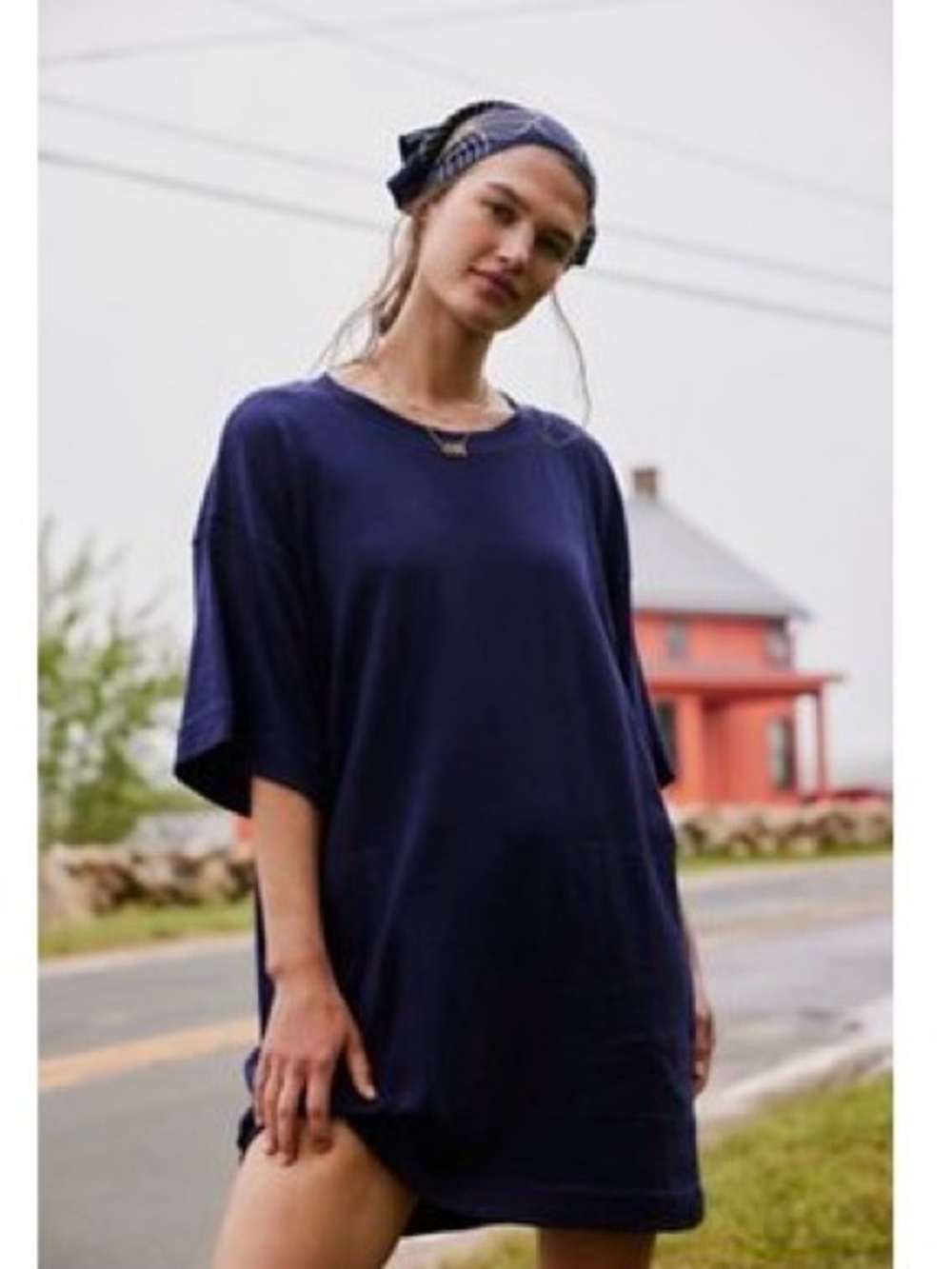 Essential Extreme Tee Mini Dress color Indigo